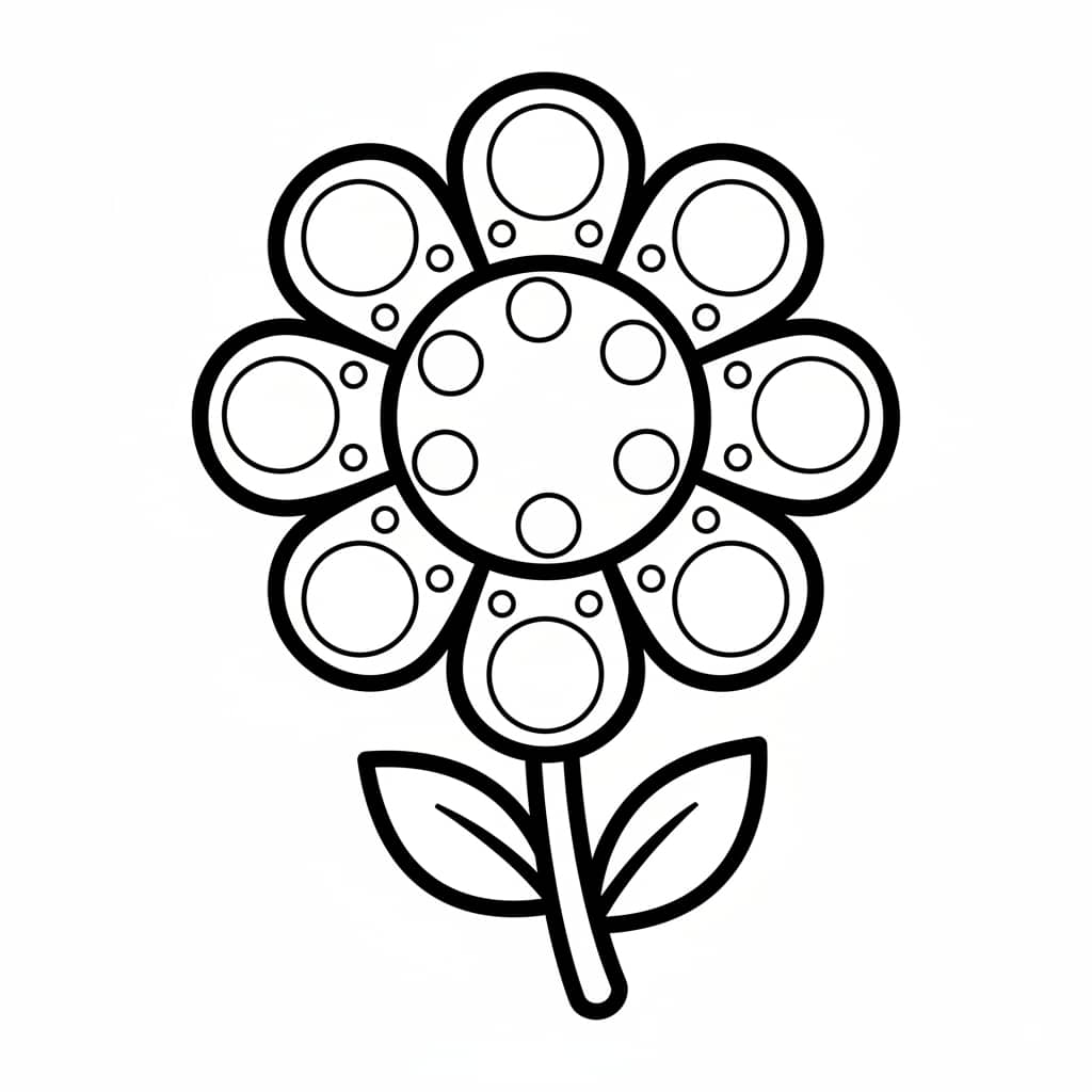 dot art flower