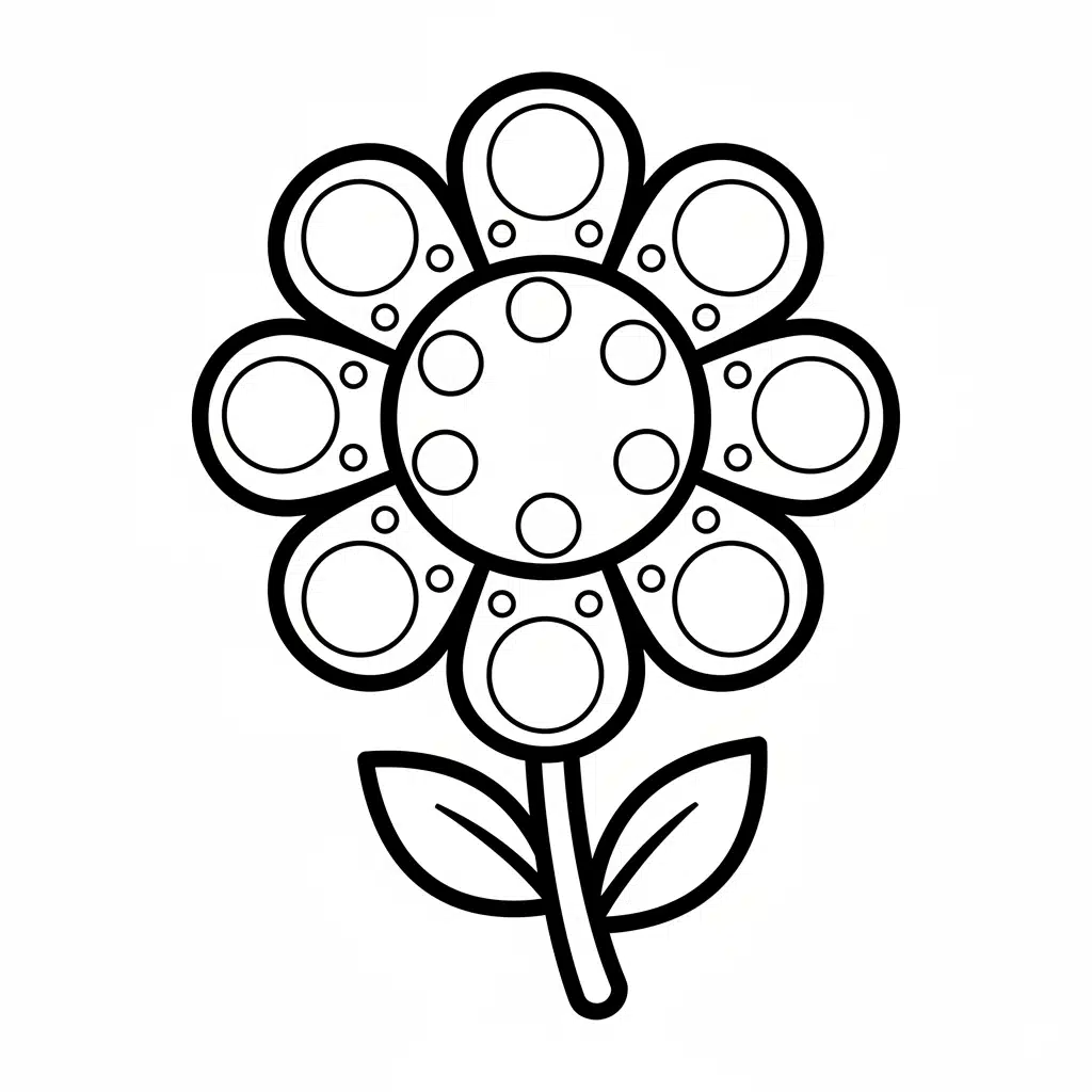 dot art flower