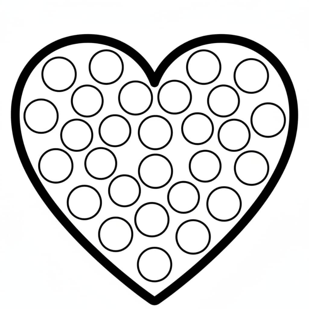 dot art heart