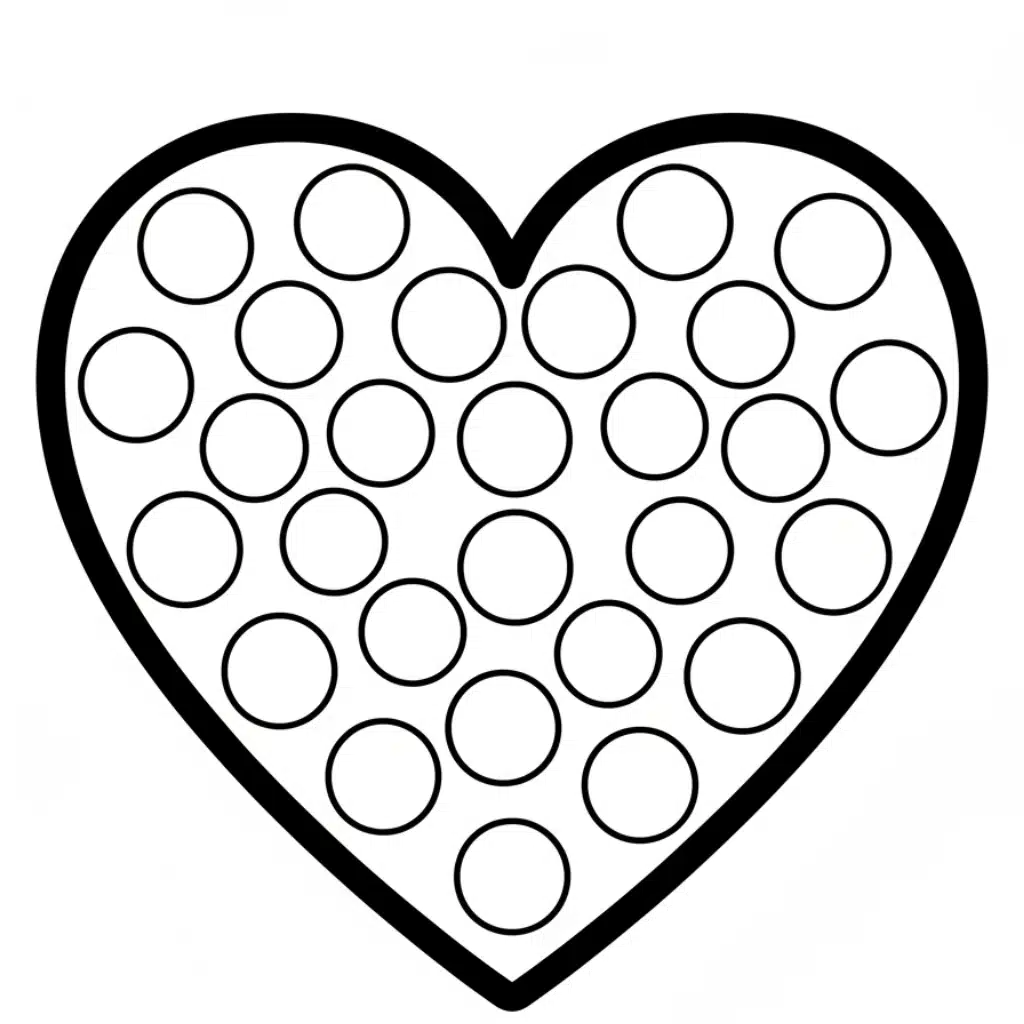 dot art heart