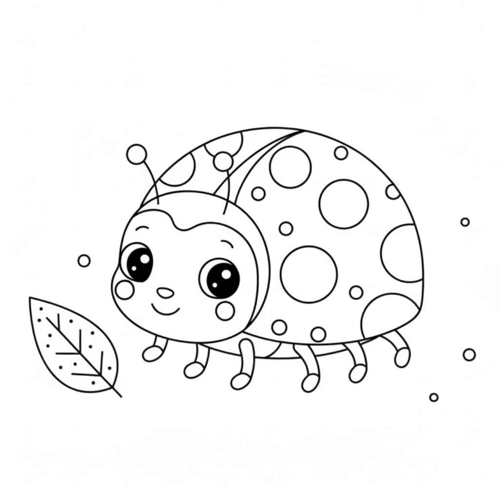 dot art ladybug
