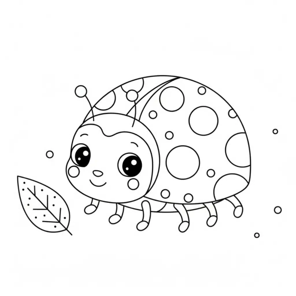 dot art ladybug