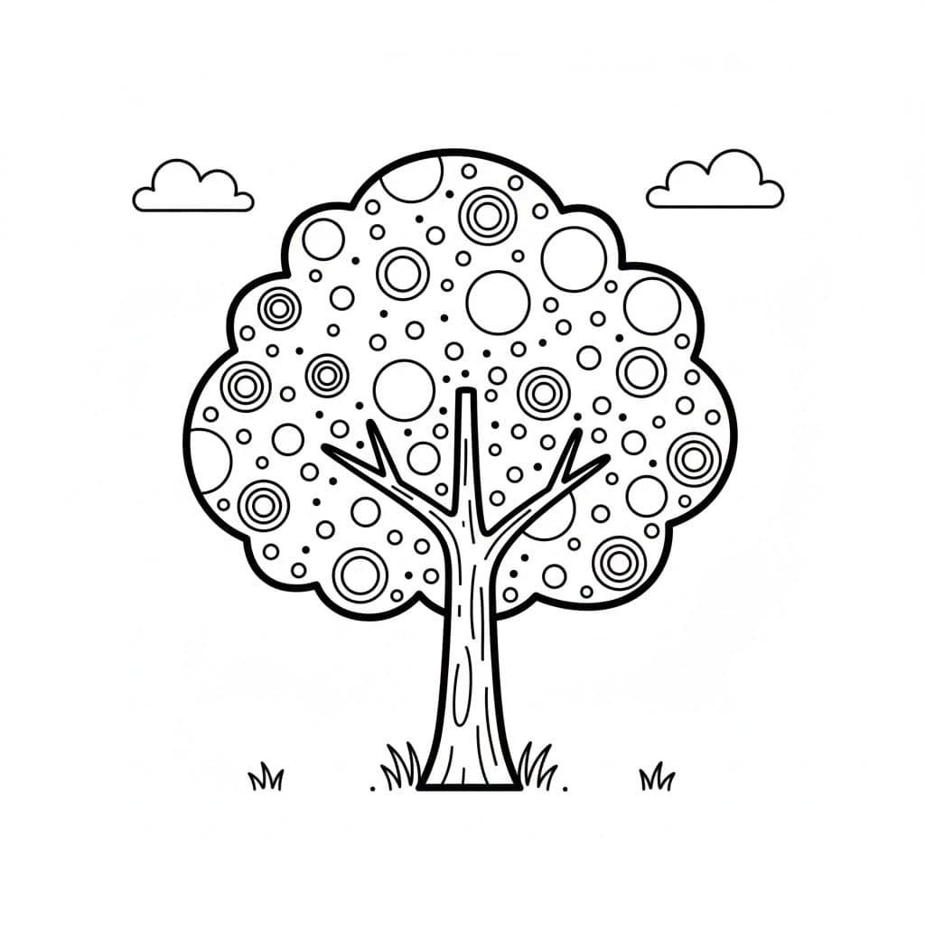 dot art tree