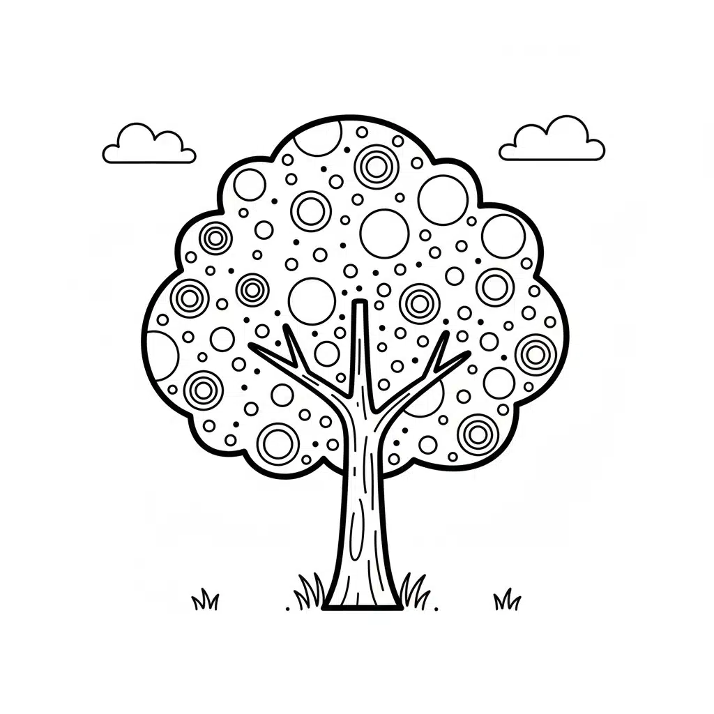 dot art tree