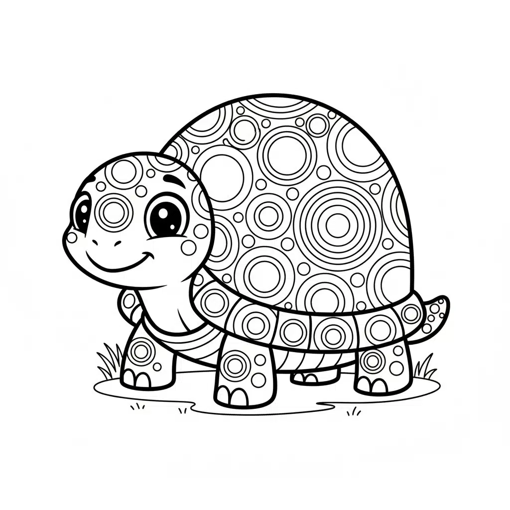 dot art turtle