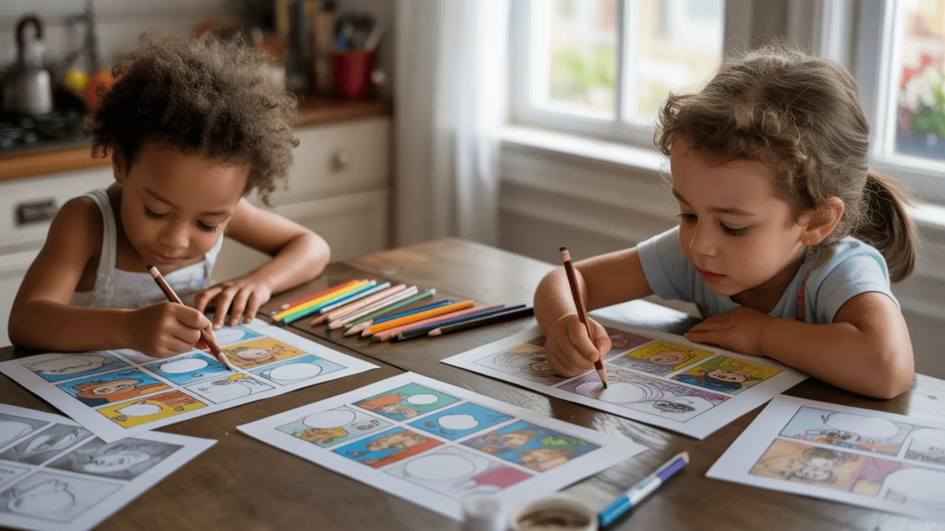 draw and write a short comic strip
