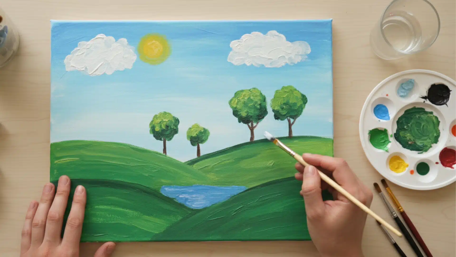 easy art acrylic nature