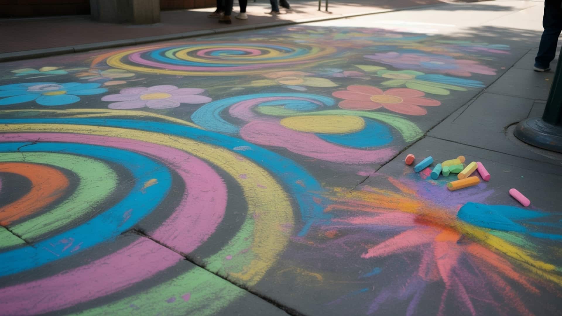 easy art chalk sideways