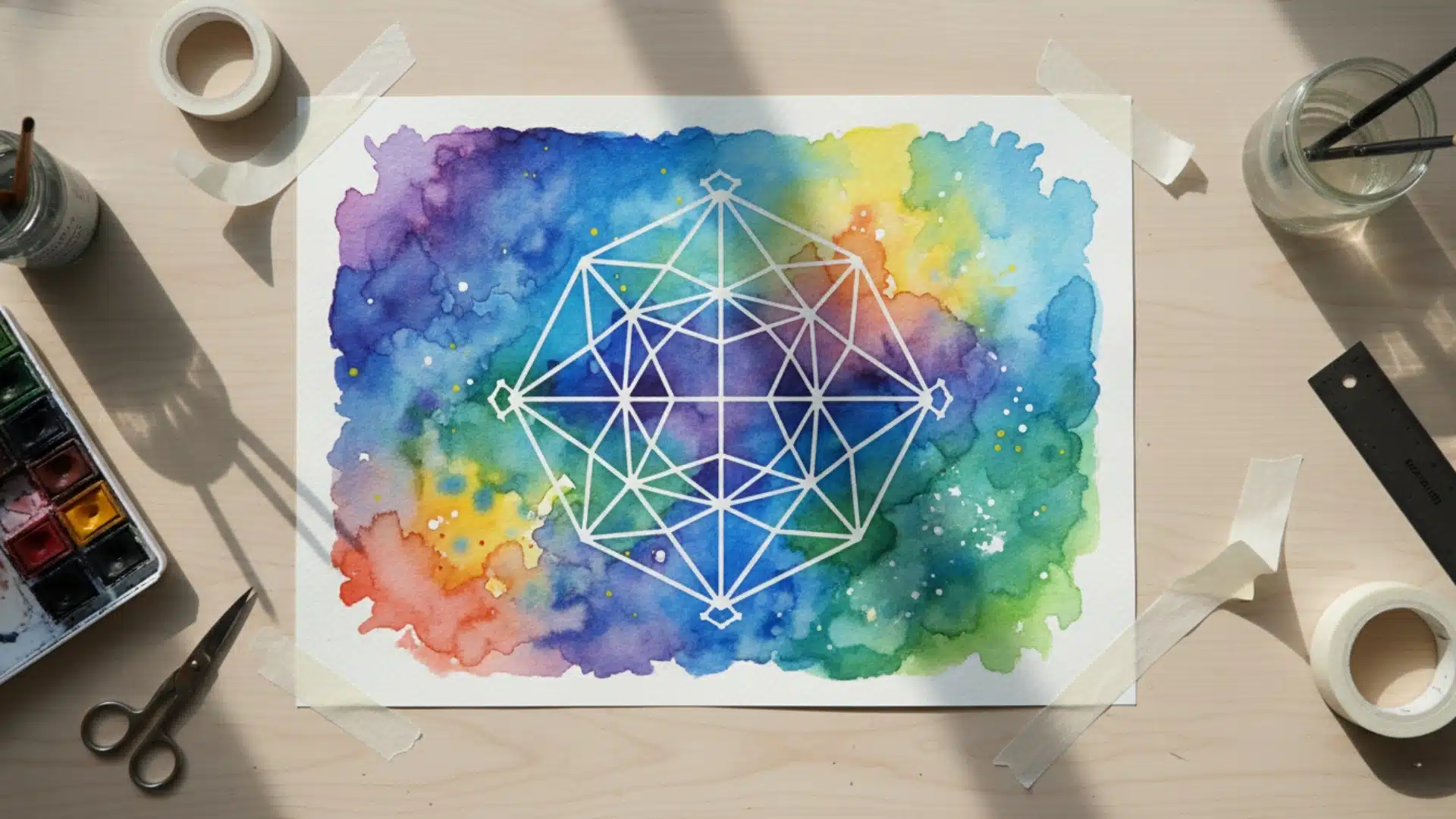 easy art watercolor resist