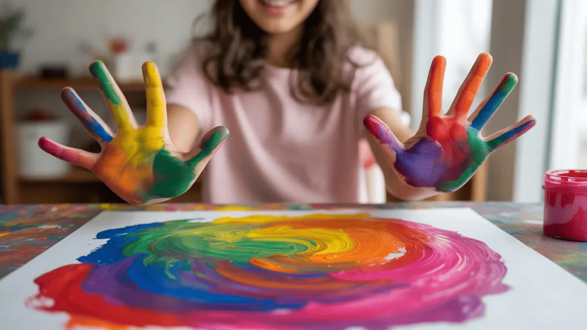 expressive finger painting