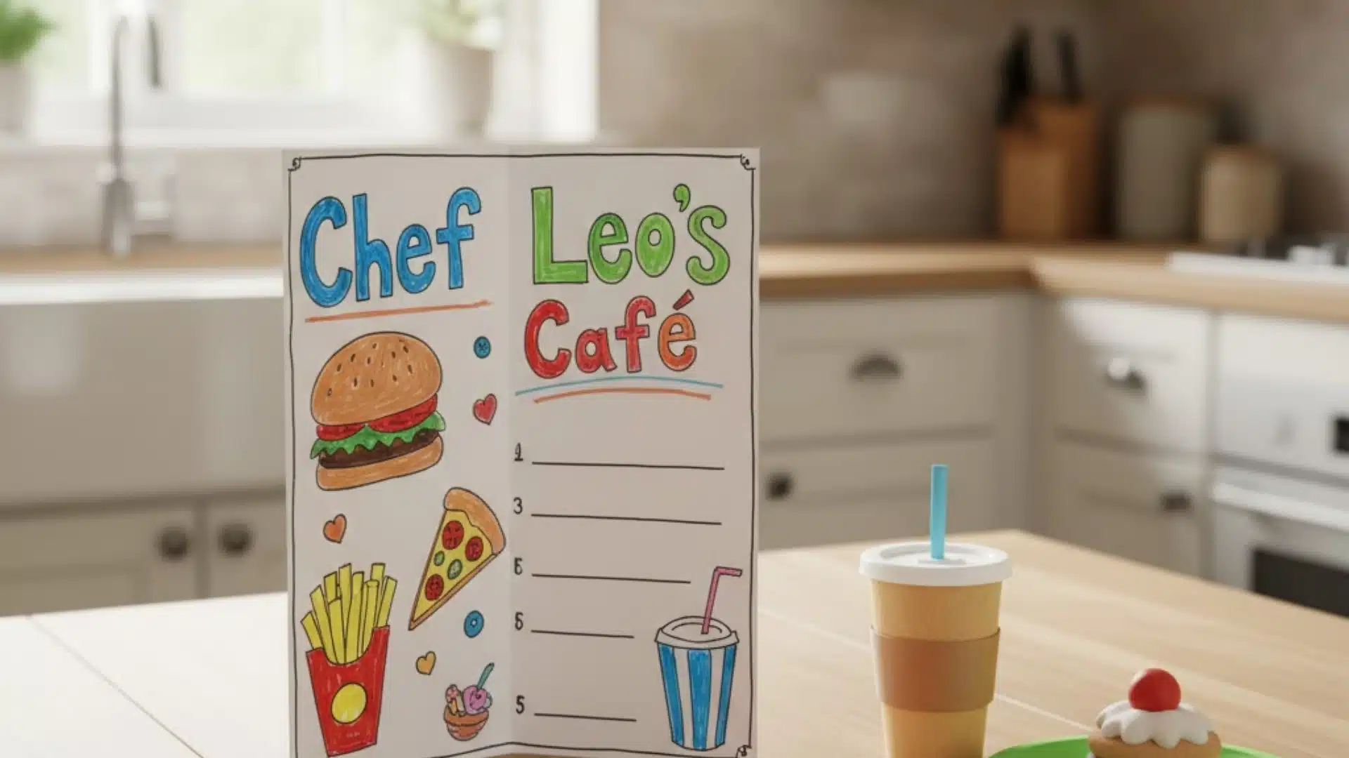 fake menu game for kids