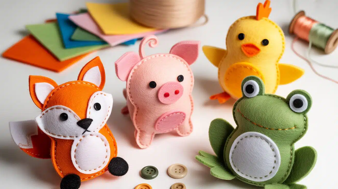 felt craft animals art