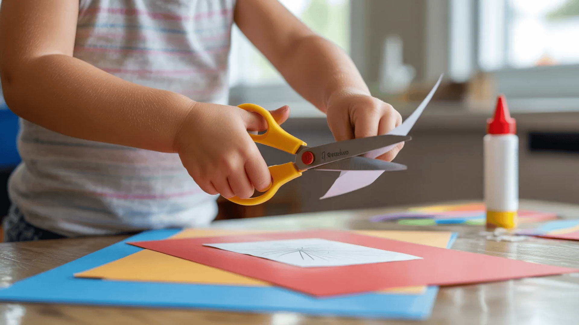 fine motor cutting and pasting activity