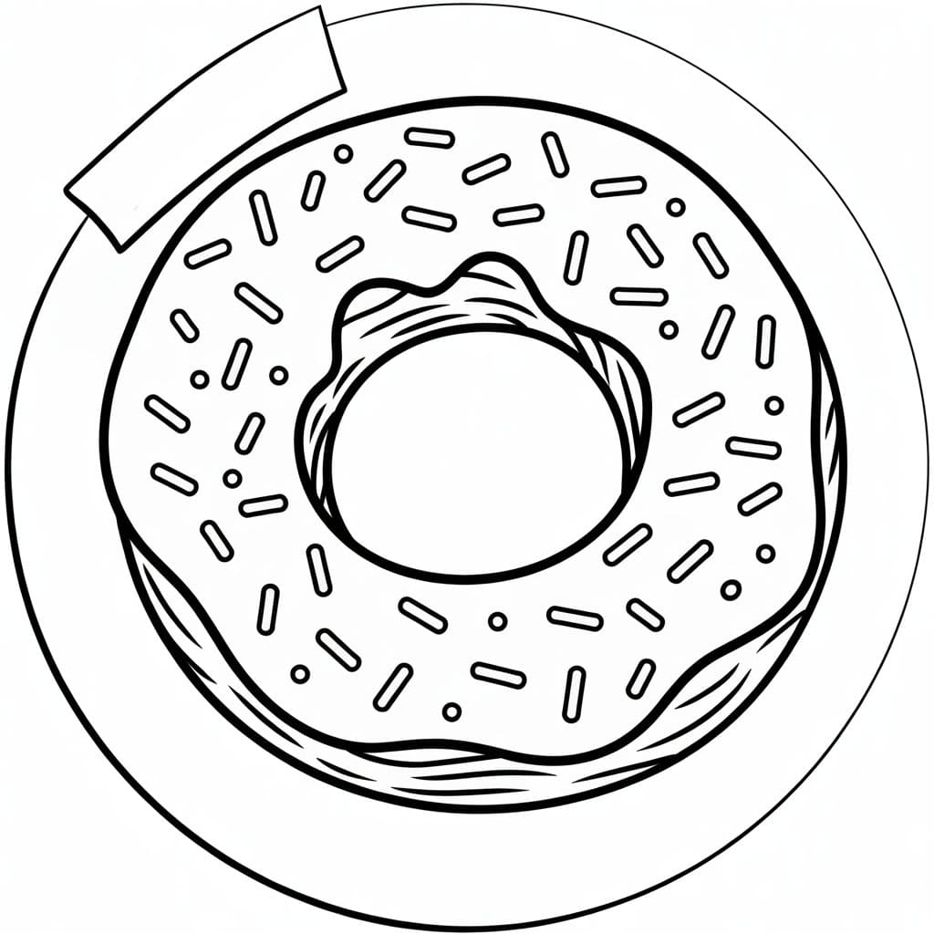 kawaii coloring pages donut