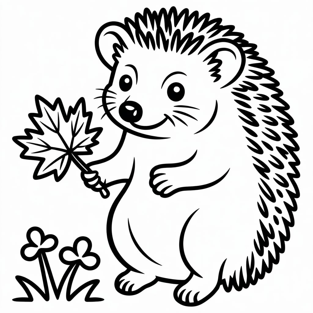 kawaii coloring pages hedgehog