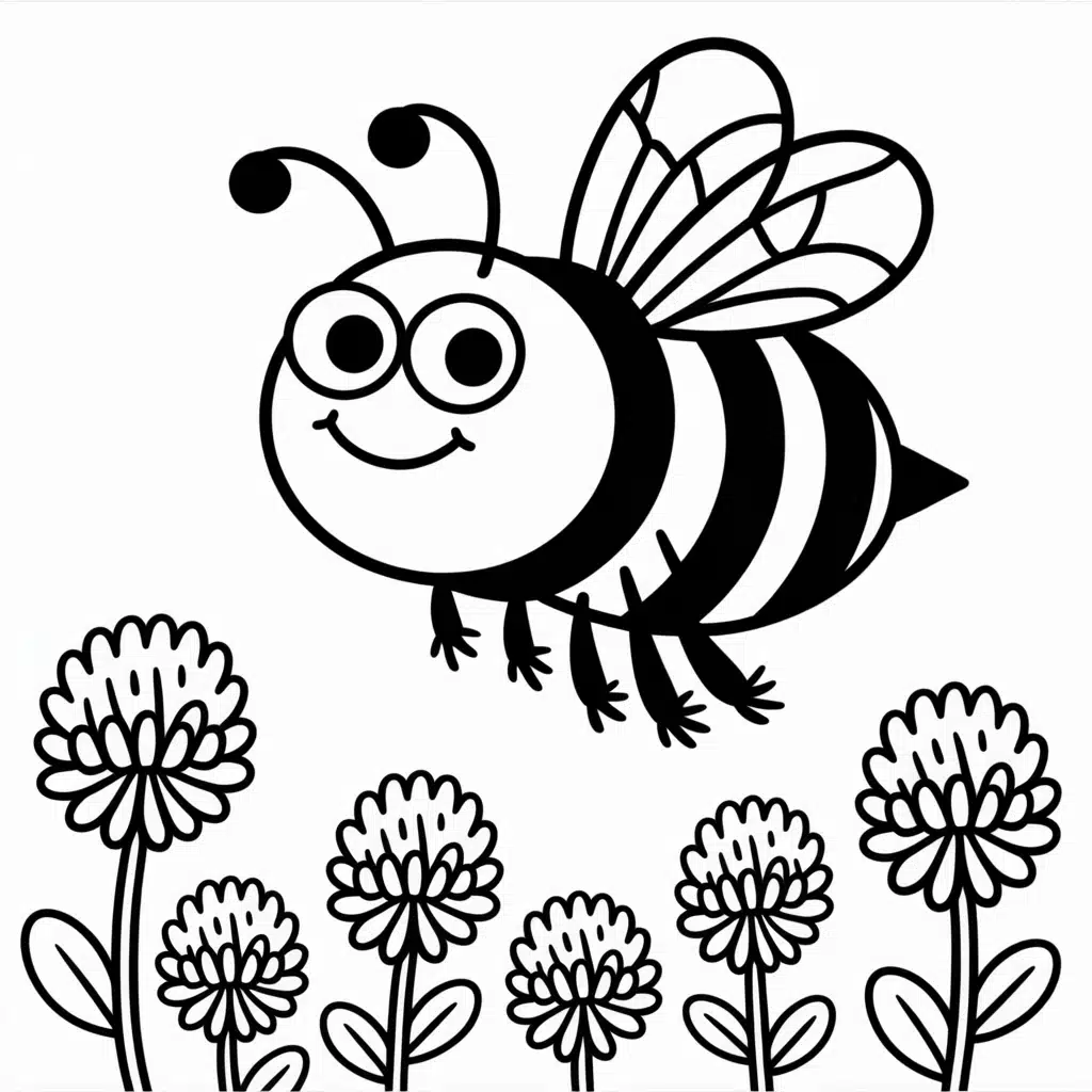 kawaii coloring pages honey bee
