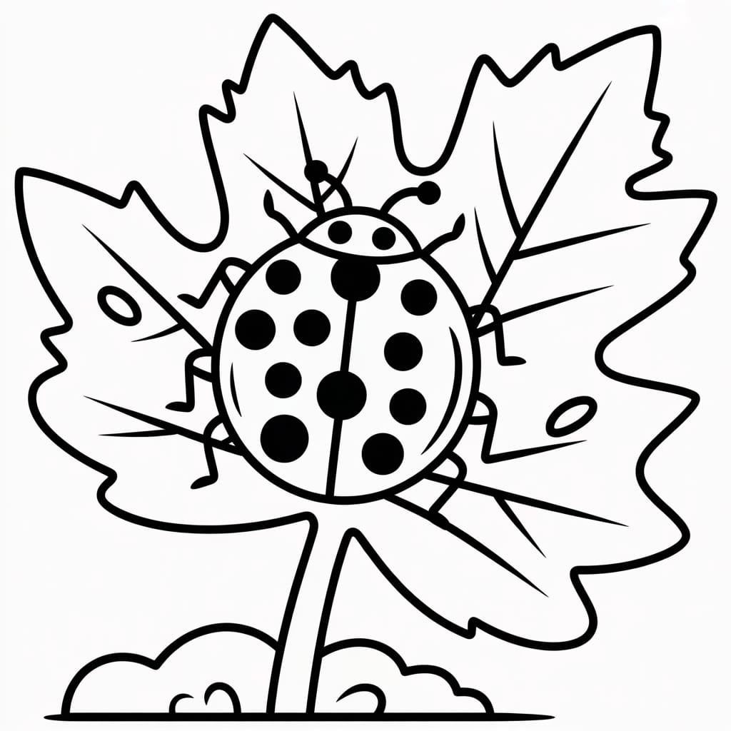 kawaii coloring pages ladybug