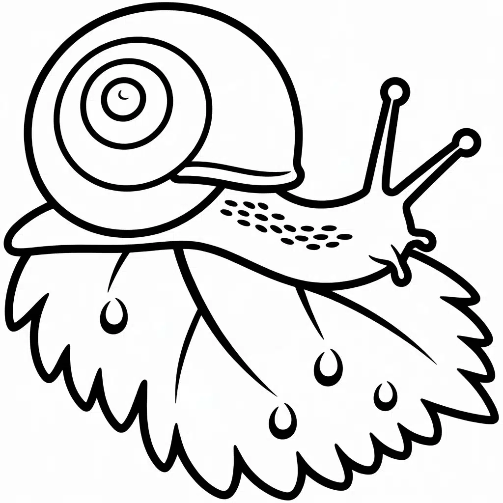 kawaii coloring pages snails