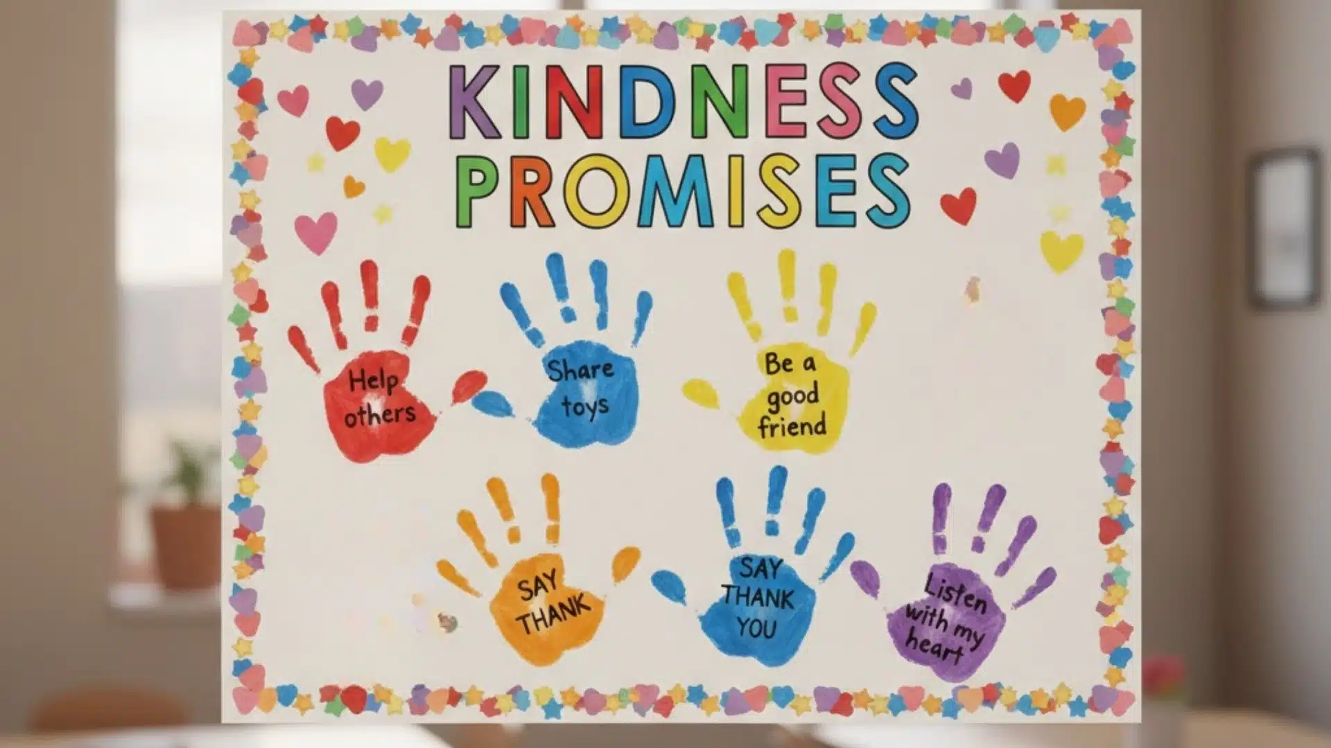 kindness crafts handprints kids