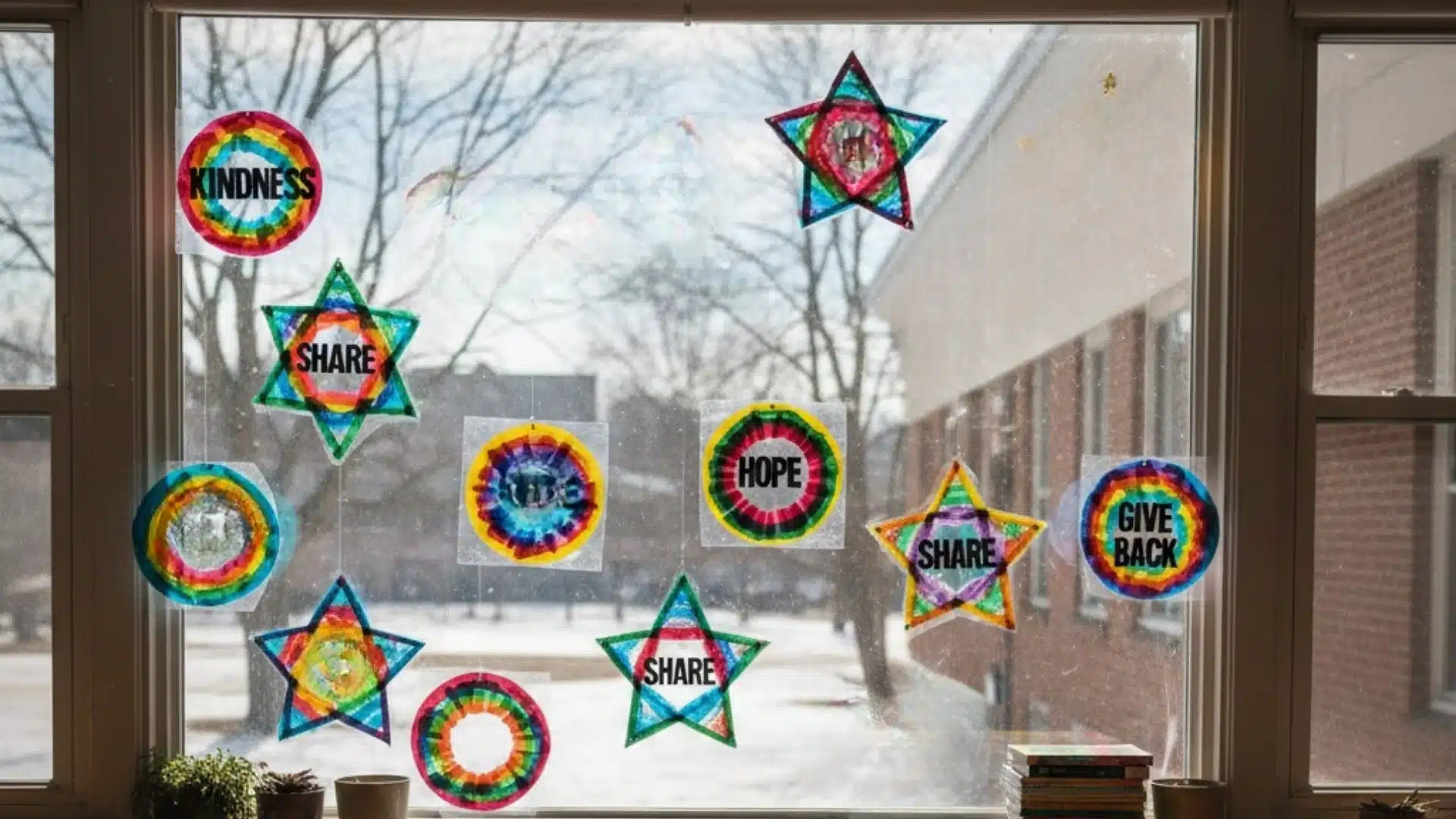 kindness crafts suncatchers