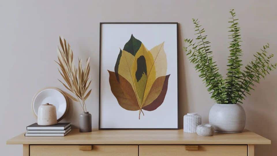 layered fall leaf collages mixed media magic