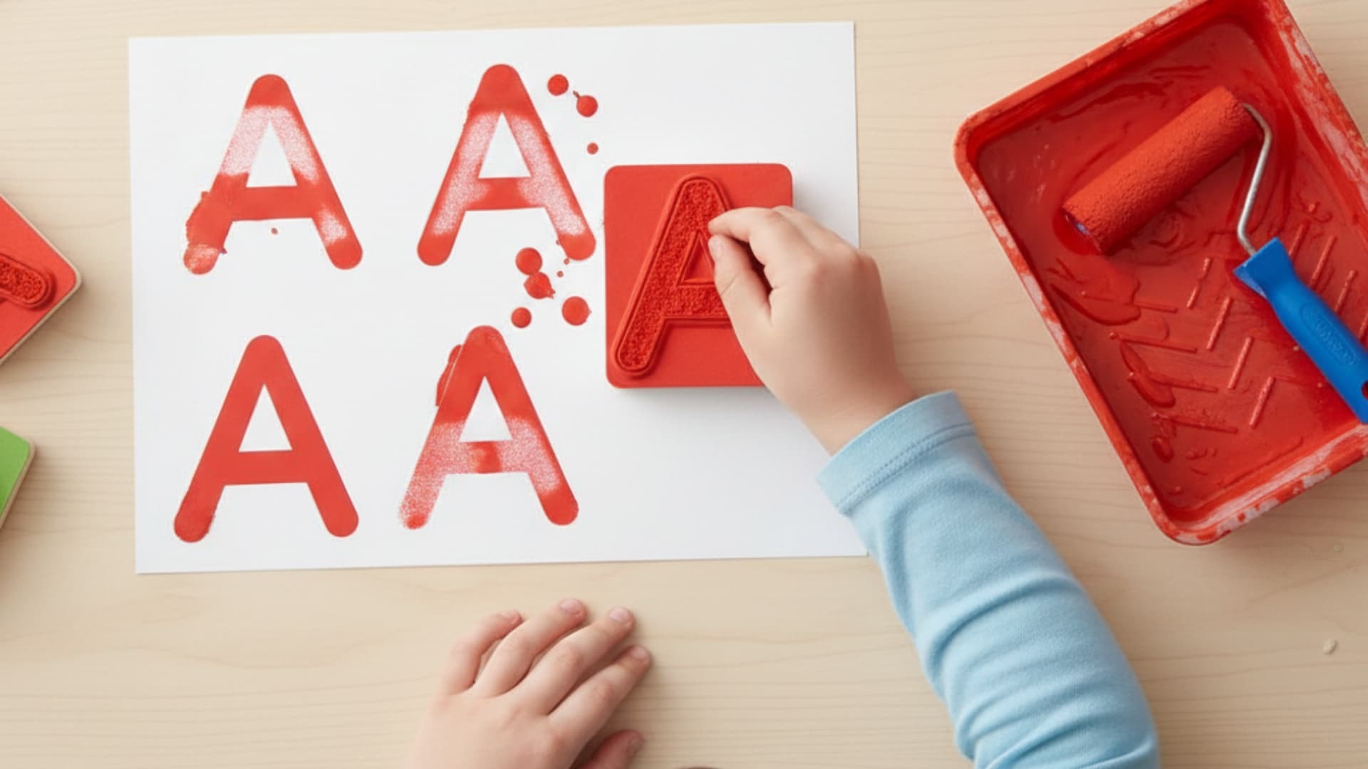 letter a activities stamp