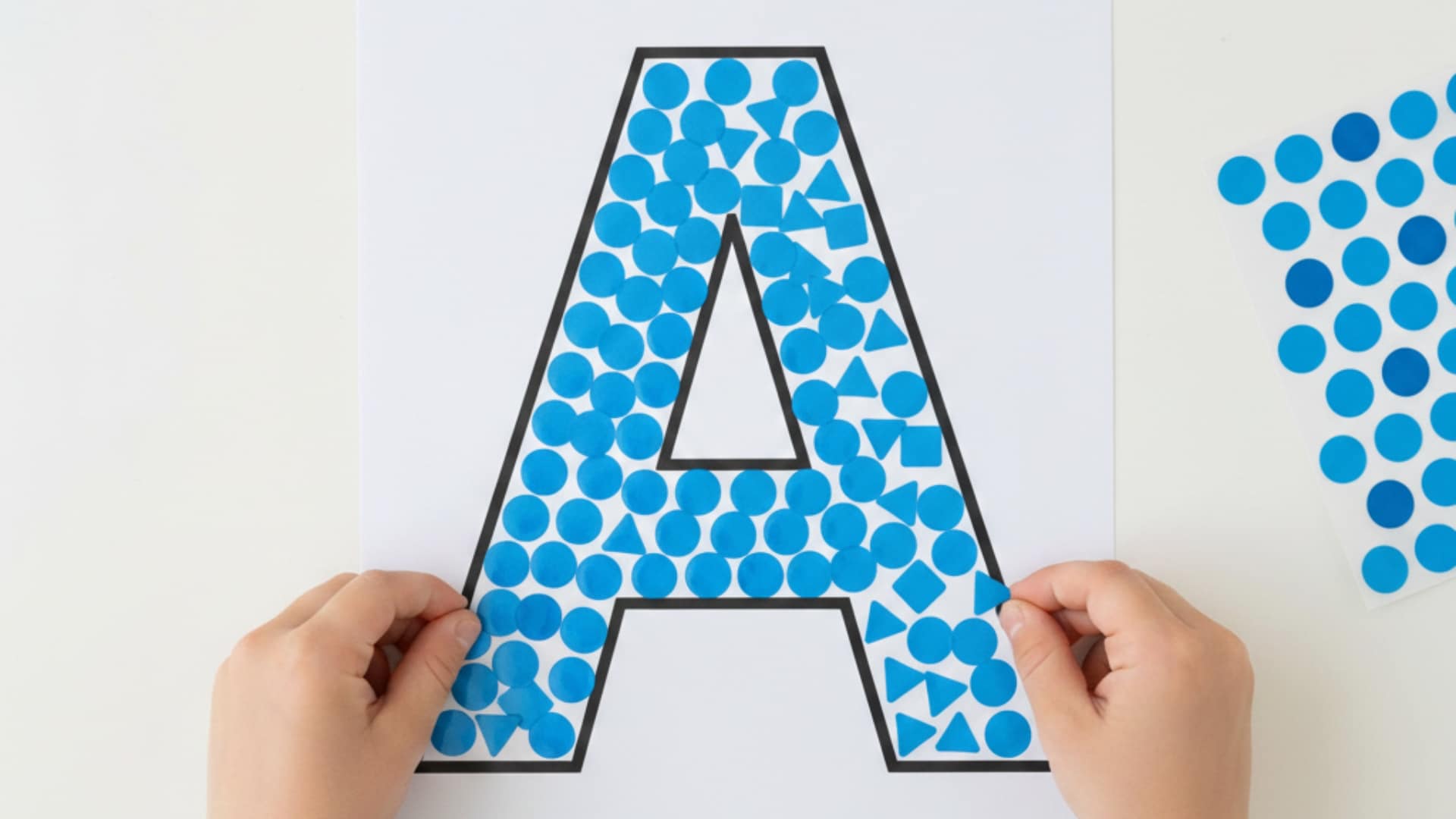 letter a activities stickers