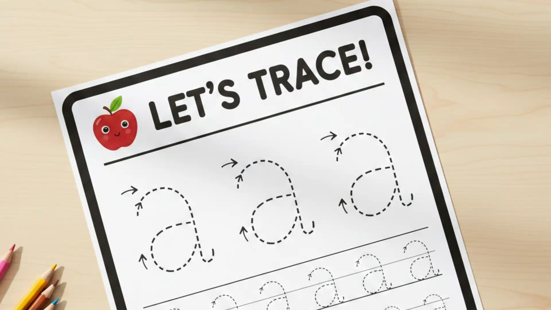 letter a activities tracing lowercase