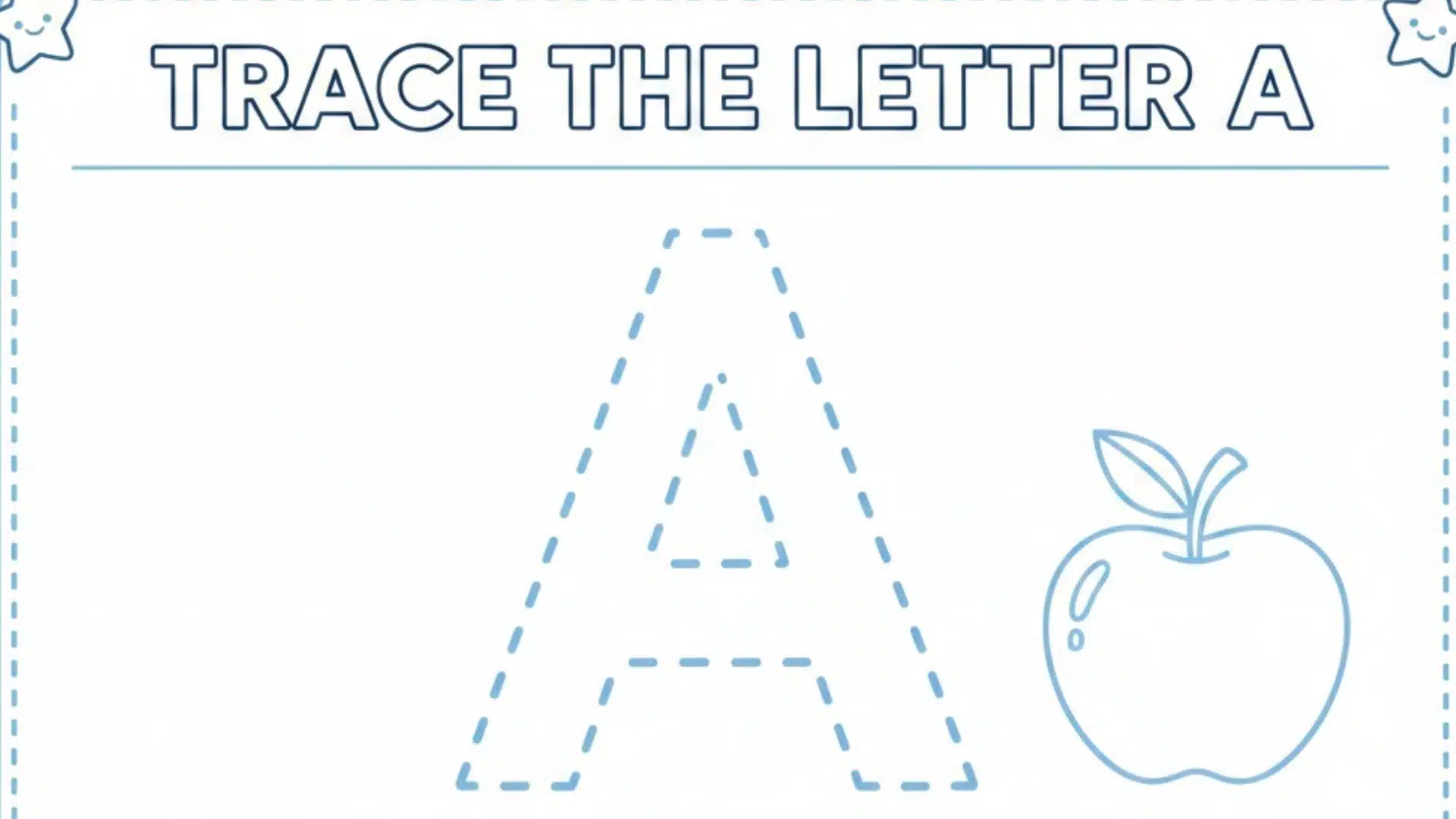 letter a activities tracing uppercase