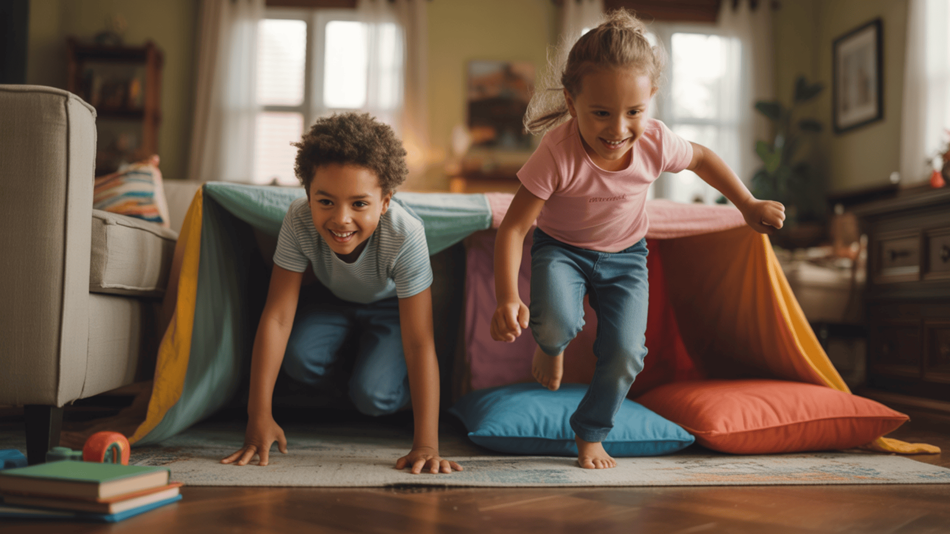 living room obstacle course