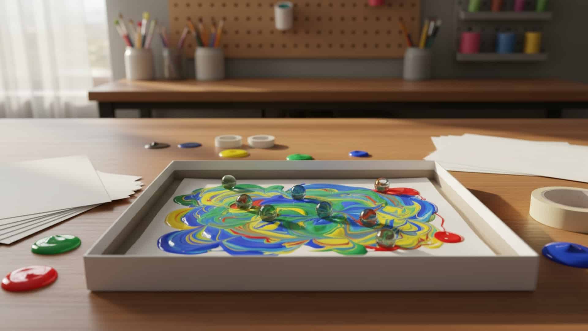 marble painting kids activities