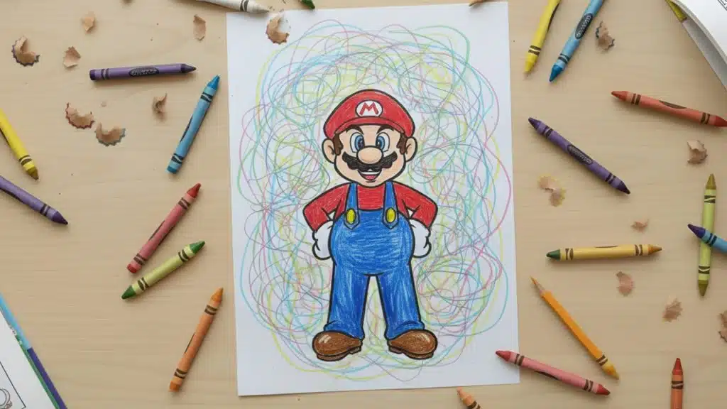 mario coloring page