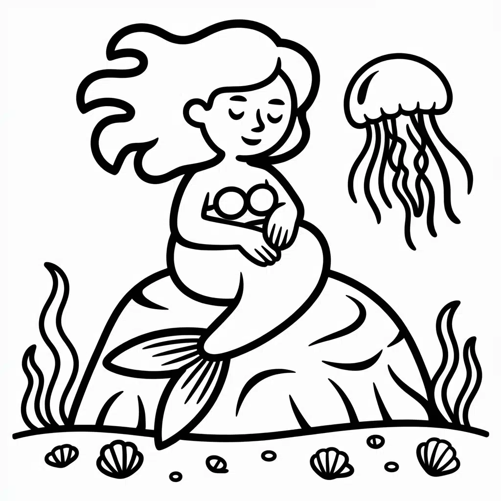 mermaid and jellyfish