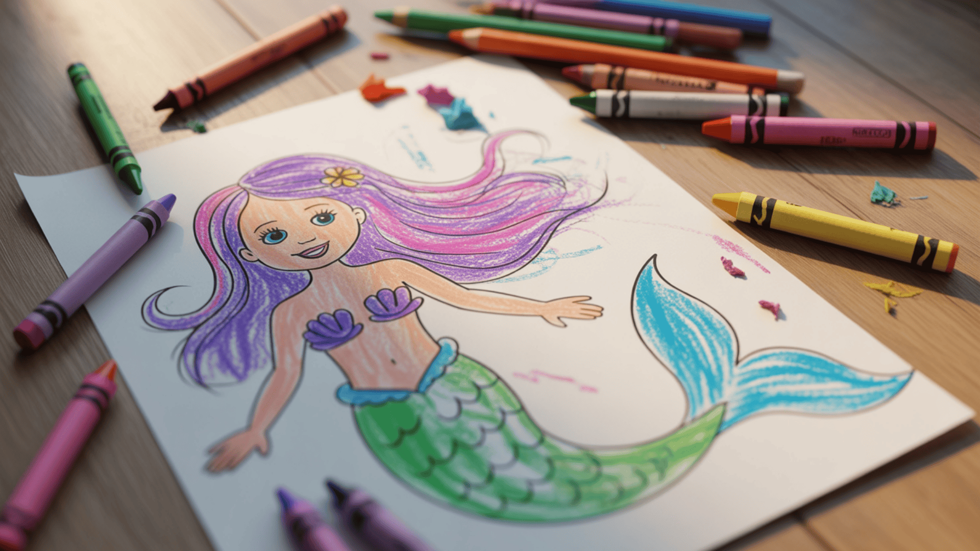 mermaid coloring pages