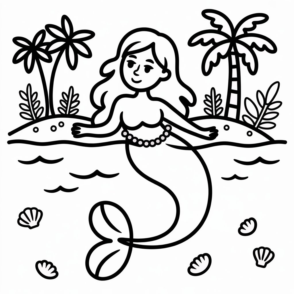 mermaid in a lagoon