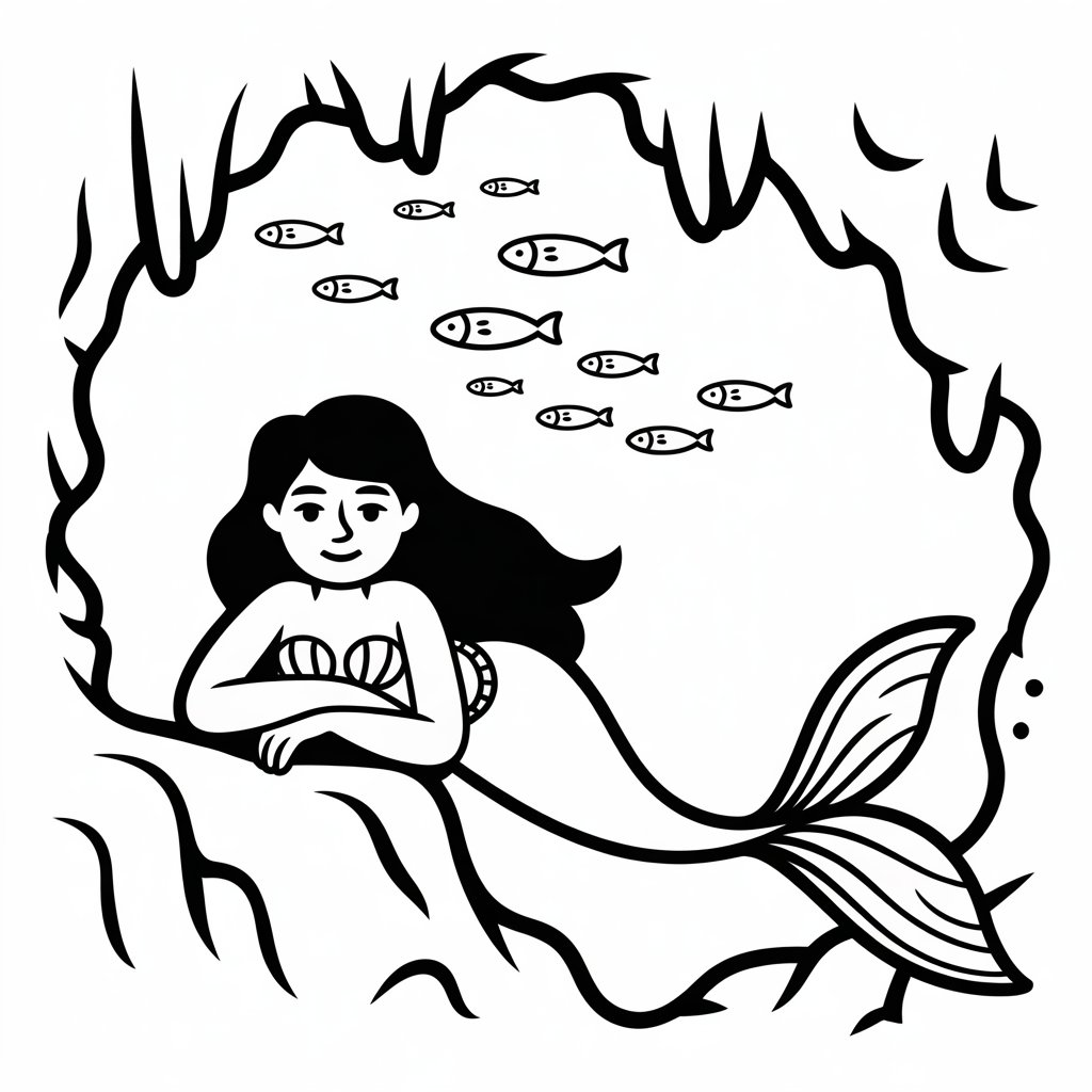 mermaid in an underwater cave