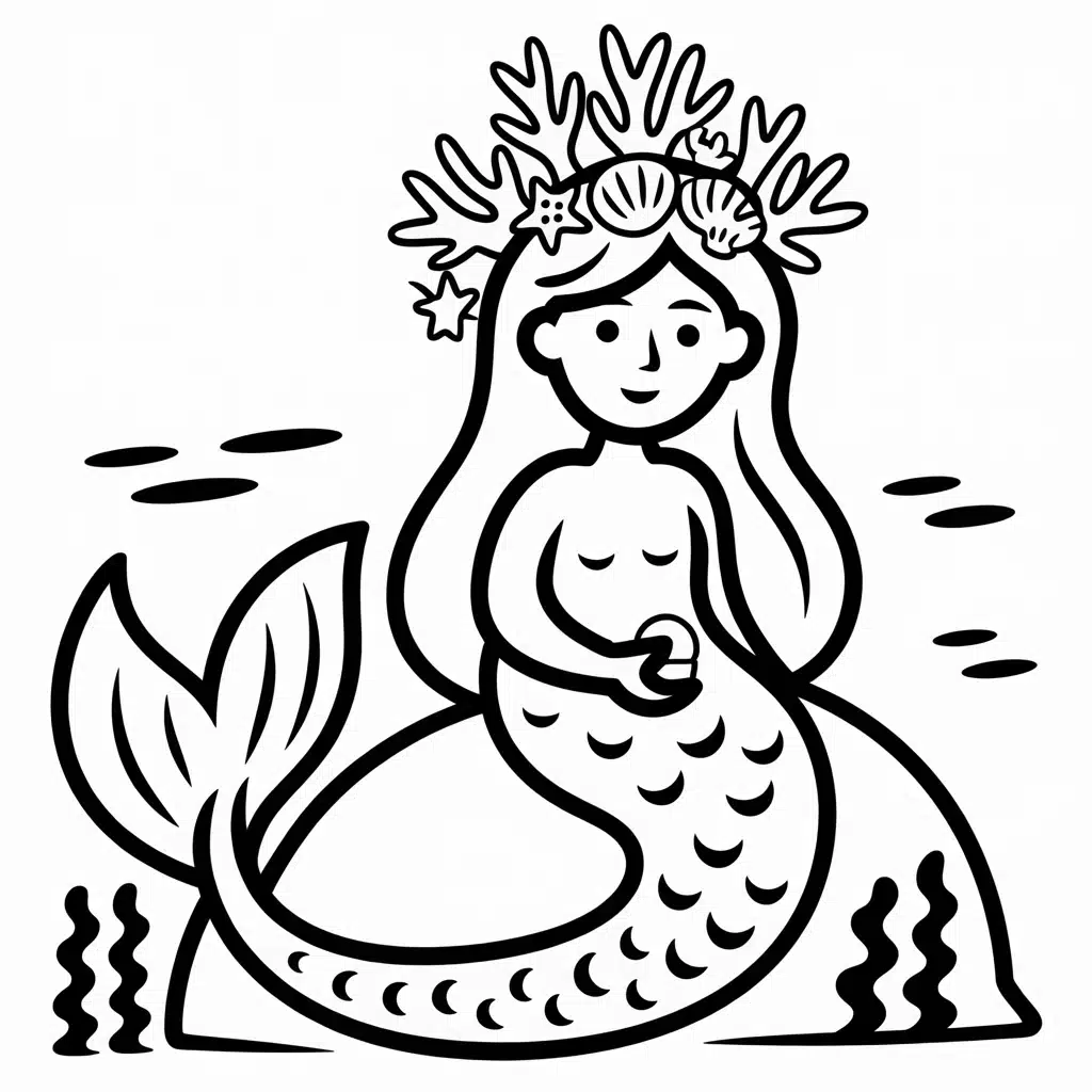 mermaid with sea crown