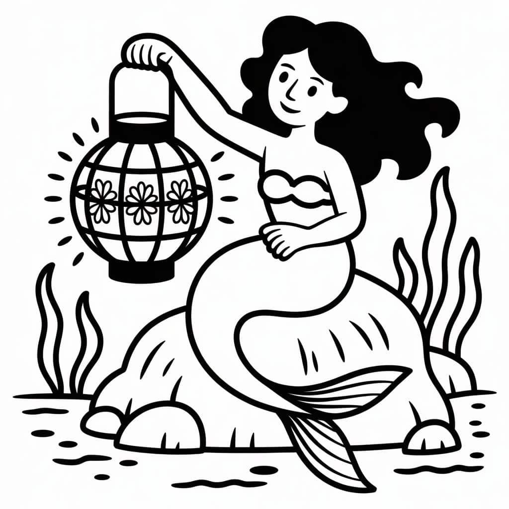 mermaid with sea lantern