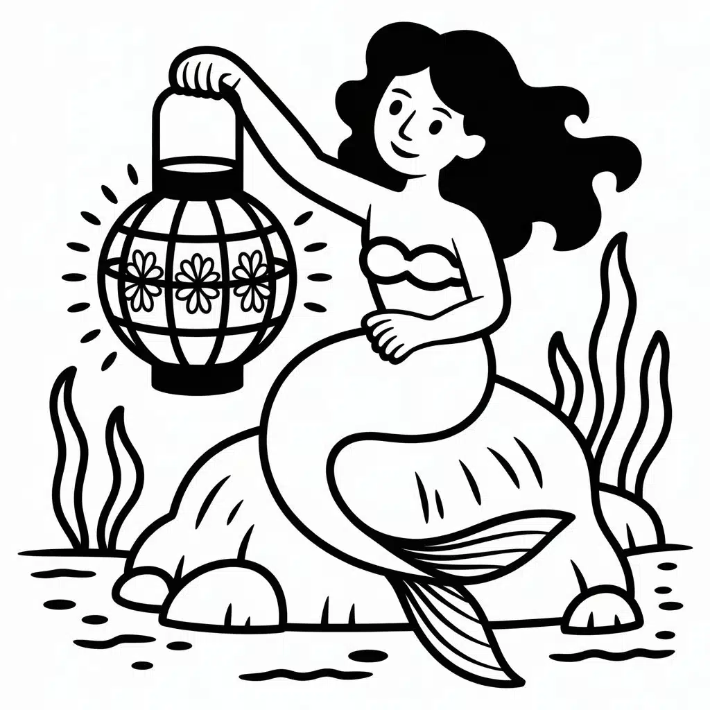 mermaid with sea lantern