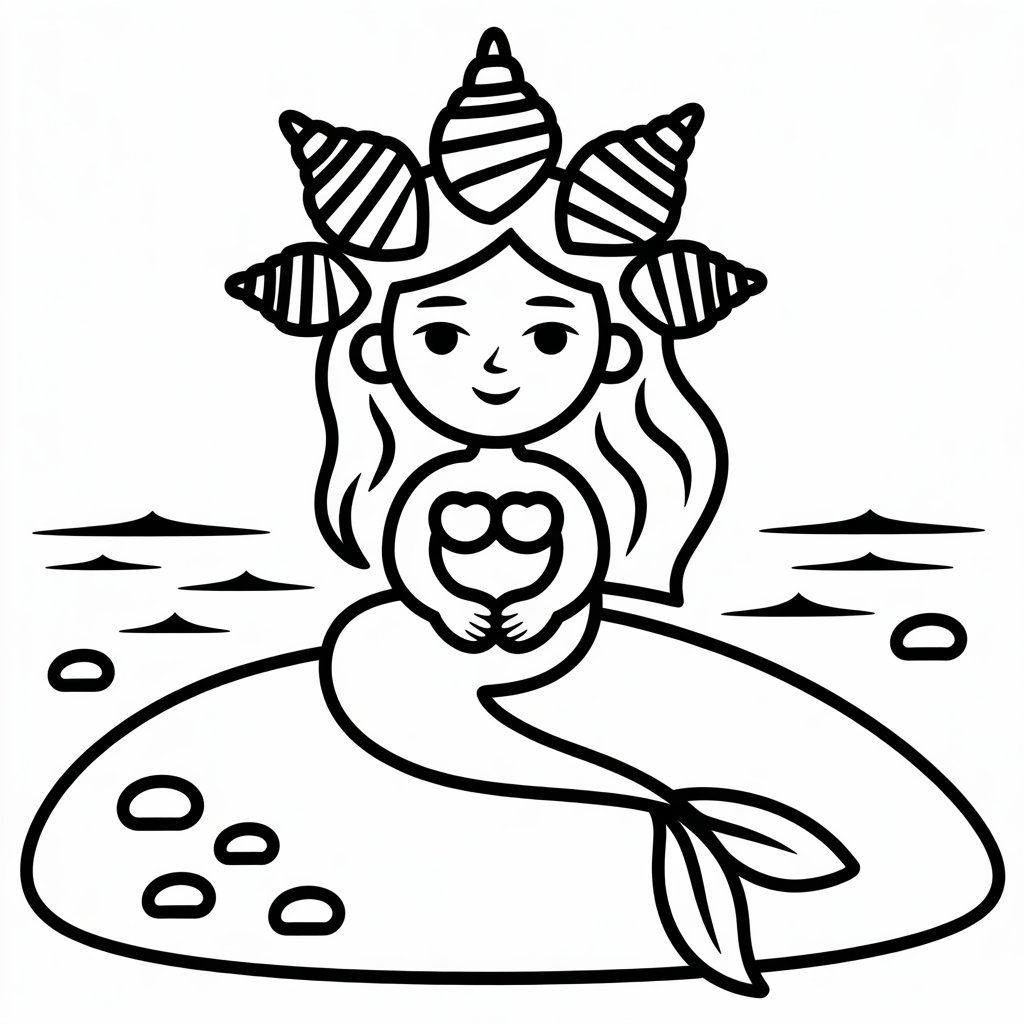 mermaid with seashell crown