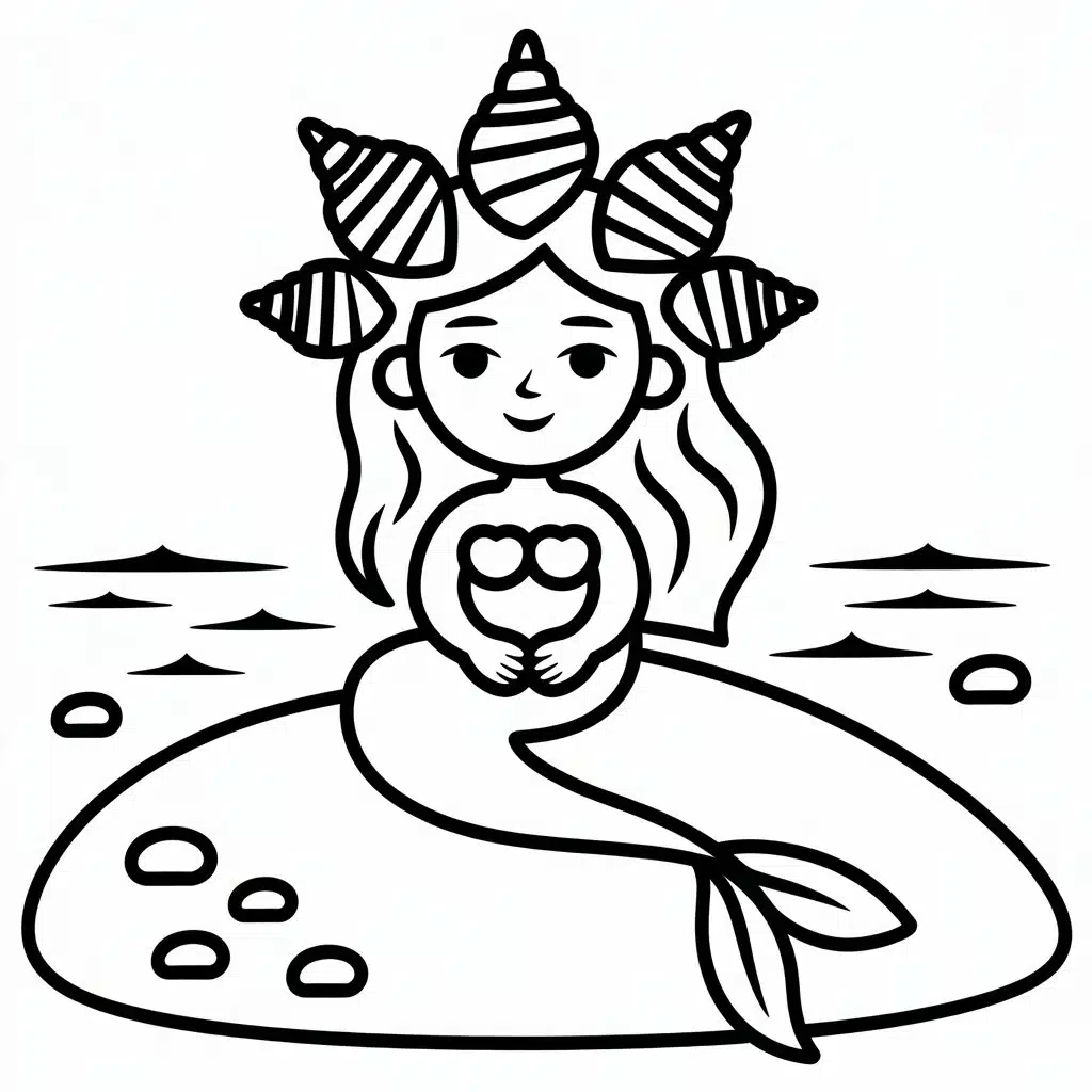mermaid with seashell crown