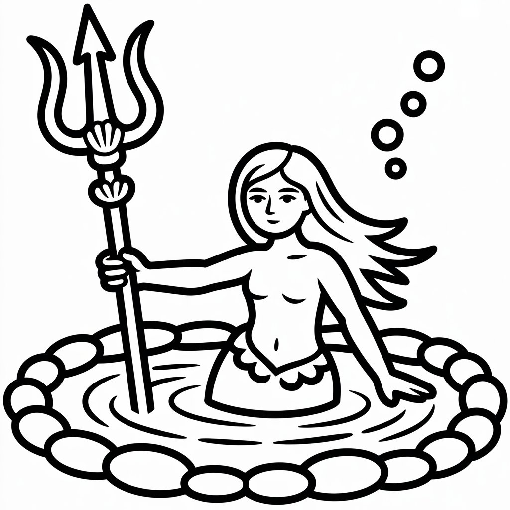 mermaid with trident