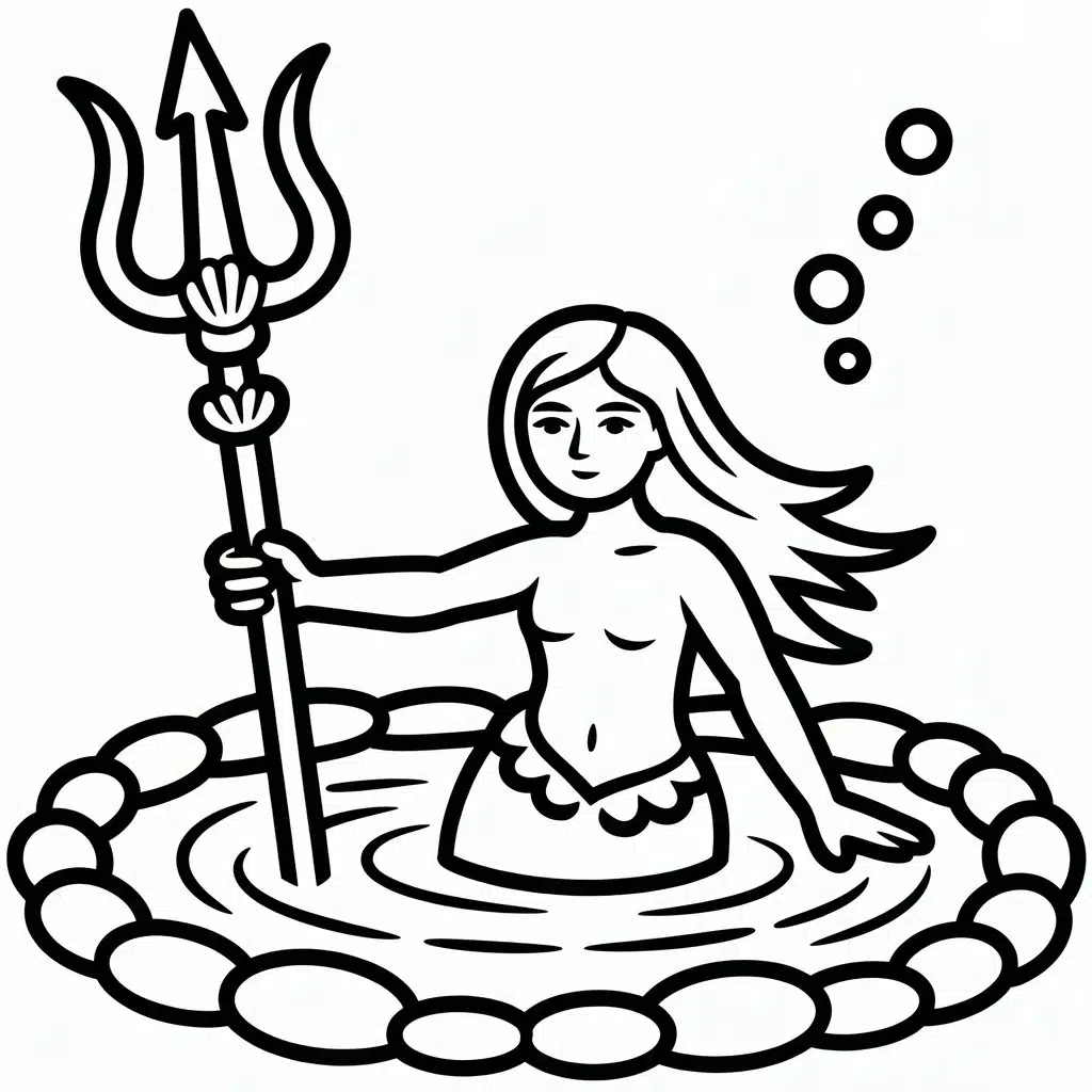mermaid with trident