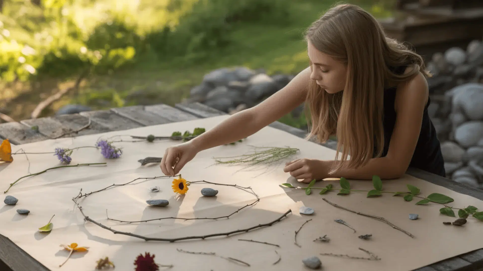 nature art assemblage