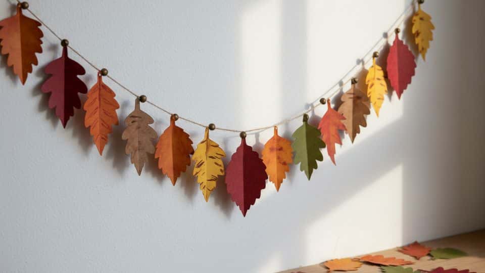 paper leaf garland easy seasonal display