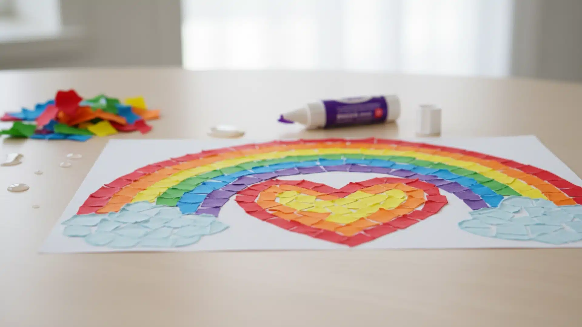 paper mosaic art kids