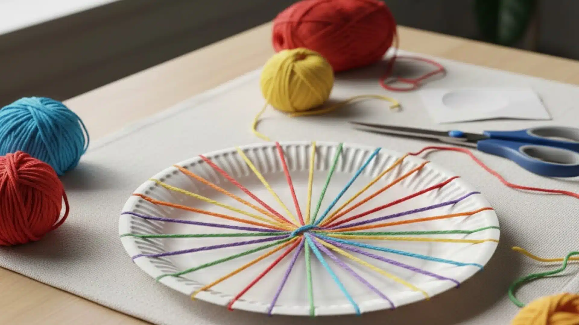paper plate weaving activities at home