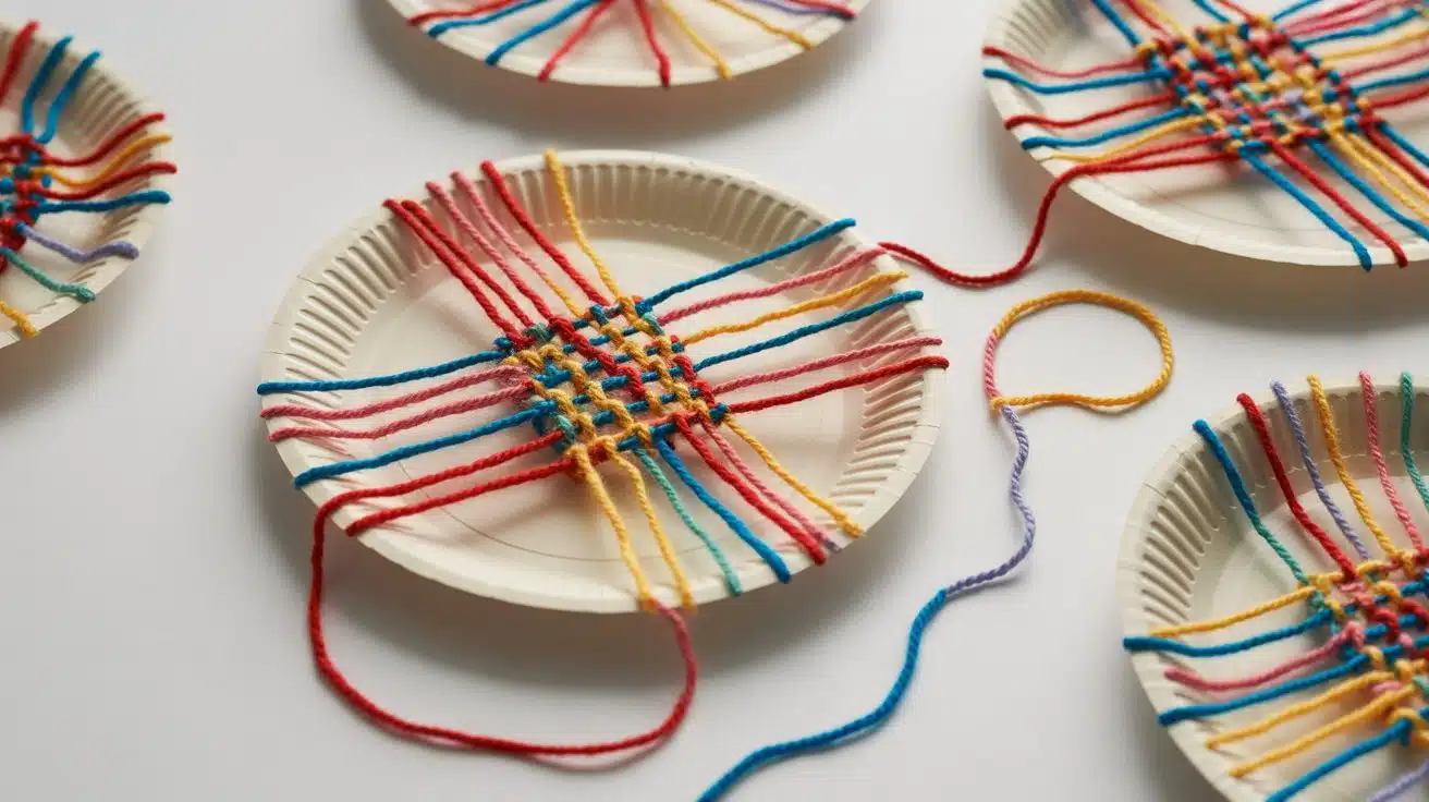 paper plate weaving easy art