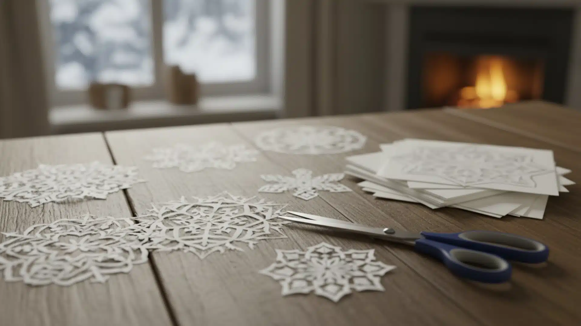paper snowflake cutting kids activities