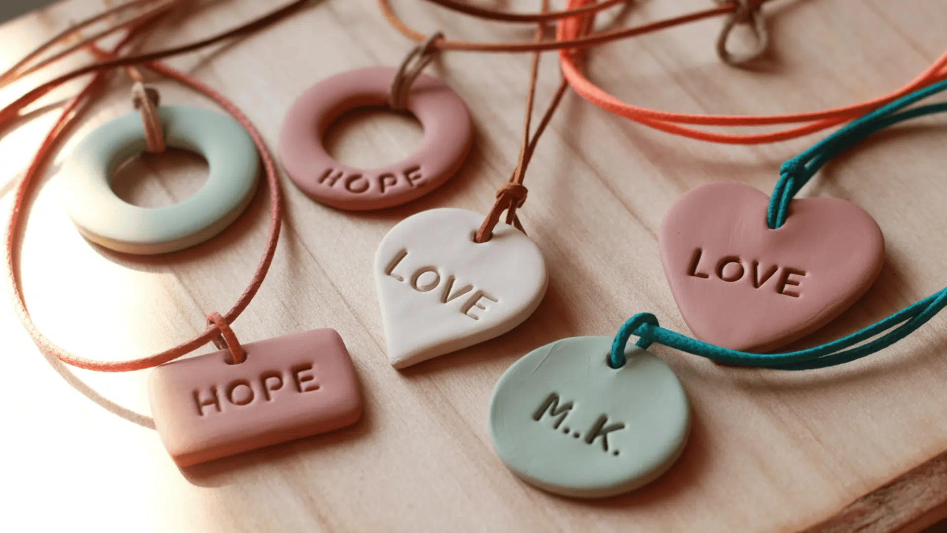 personalized clay necklaces